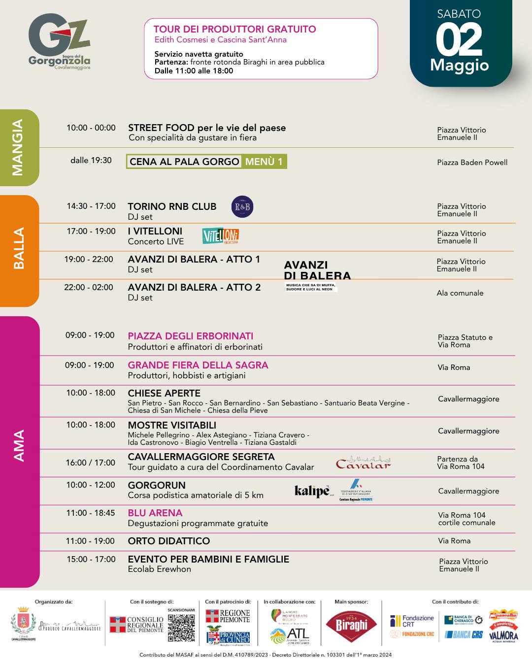  SAGRA DELLA GORGONZOLA - CENTRO, Cavallermaggiore (CN) - IL PROGRAMMA COMPLETO DELLA SAGRA É USCITO! 🎉Vi avevamo detto che stavamo sistemando gli ultimi dettagli... ed eccoli qui! Il programma completo dell...