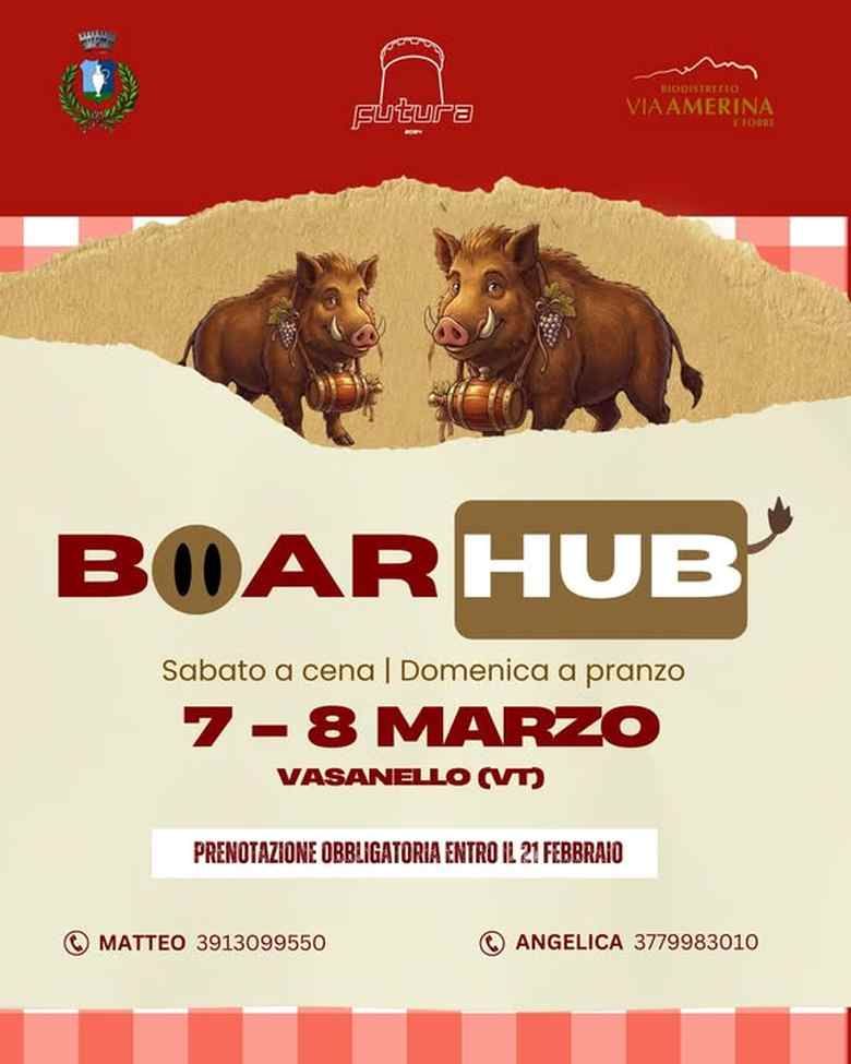 Percorso del Gusto al Cinghiale a Vasanello (VT)  - BOARHUB - 7 e 8 Marzo - Centro, Vasanello (VT) - Il 7 e 8 marzo Vasanello (VT) diventa il cuore della tradizione culinaria con il Percorso del Gusto dedicato al cinghiale, un evento itinerante imperd...