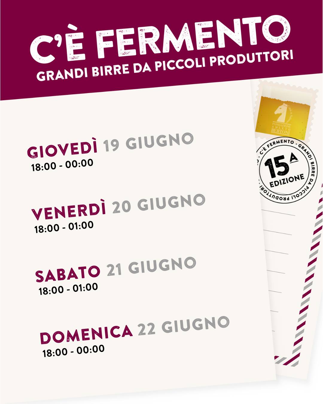 C'è fermento - Piazza Montebello, Saluzzo (CN) - 
C'è fermento Grandi birre da piccoli produttori

La quindicesima edizione della rassegna dedicata alla birra artigianale di qualità torna a Saluzzo n...