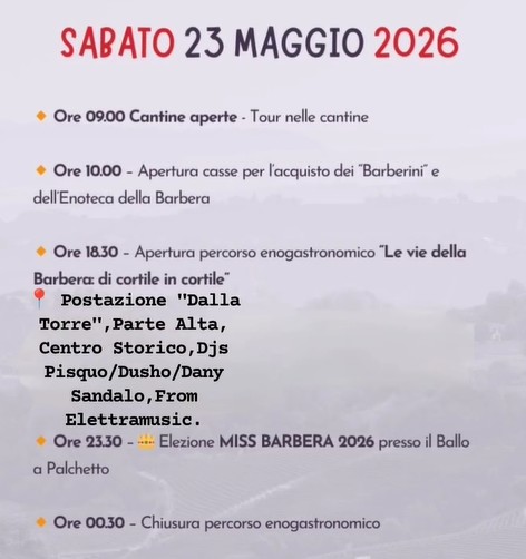 TOUR 2026 ELETTRAMUSIC - FESTA della BARBERA - Centro città, Castagnole delle Lanze (AT) - TOUR 2026 ELETTRAMUSIC🔊.Anche quest' anno, siamo nuovamente alla @festadellabarbera,2026 a Castagnole Lanze, Venerdì 22, e Sabato 23 Maggio,Festa di...