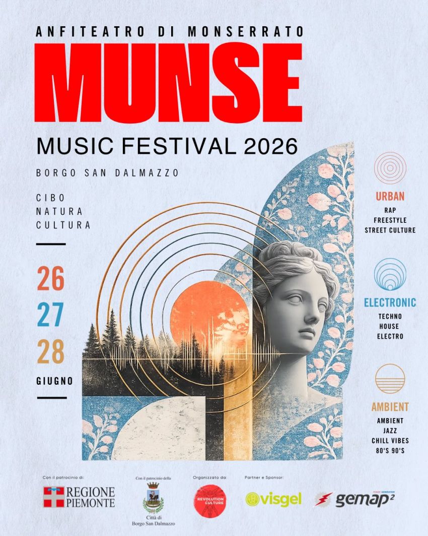 MUNSE Music Festival - Anfiteatro di Monserrato, Borgo San Dalmazzo (CN) - Ci sono posti che esistono tutto l’anno.E poi ci sono posti che si accendono per tre giorni.Dal 26 al 28 giugno torna MUNSE Music Festival.Tre giornat...