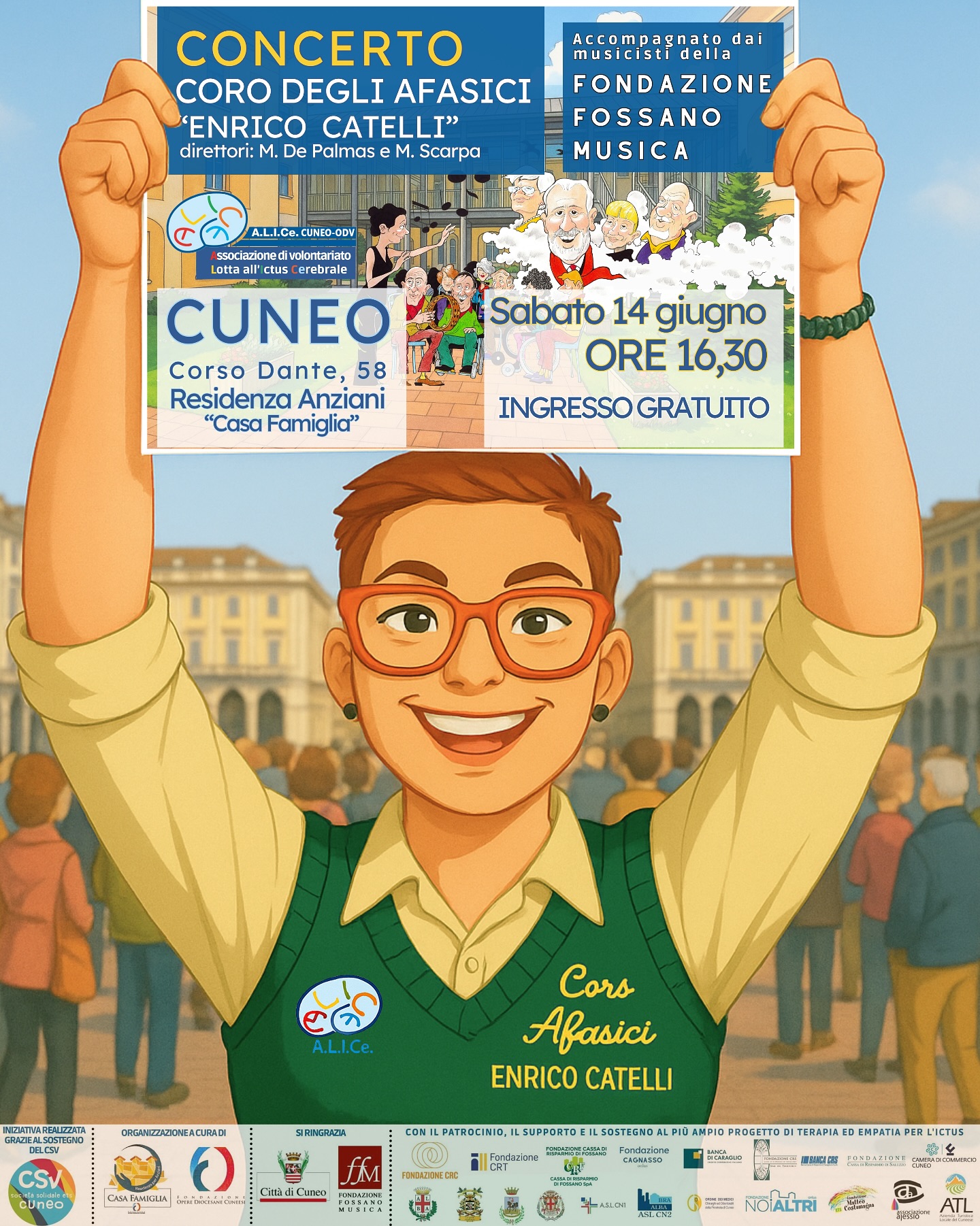 Il Coro degli Afasici “Enrico Catelli” - Corso Dante 58 (giardino Casa Famiglia), Cuneo (CN) - 🎶 Sabato 14 giugno ore 16.30, nel giardino della “Casa Famiglia” di Cuneo, la musica incontra la speranza 💜🔴Il Coro degli Afasici “Enrico Catelli”...