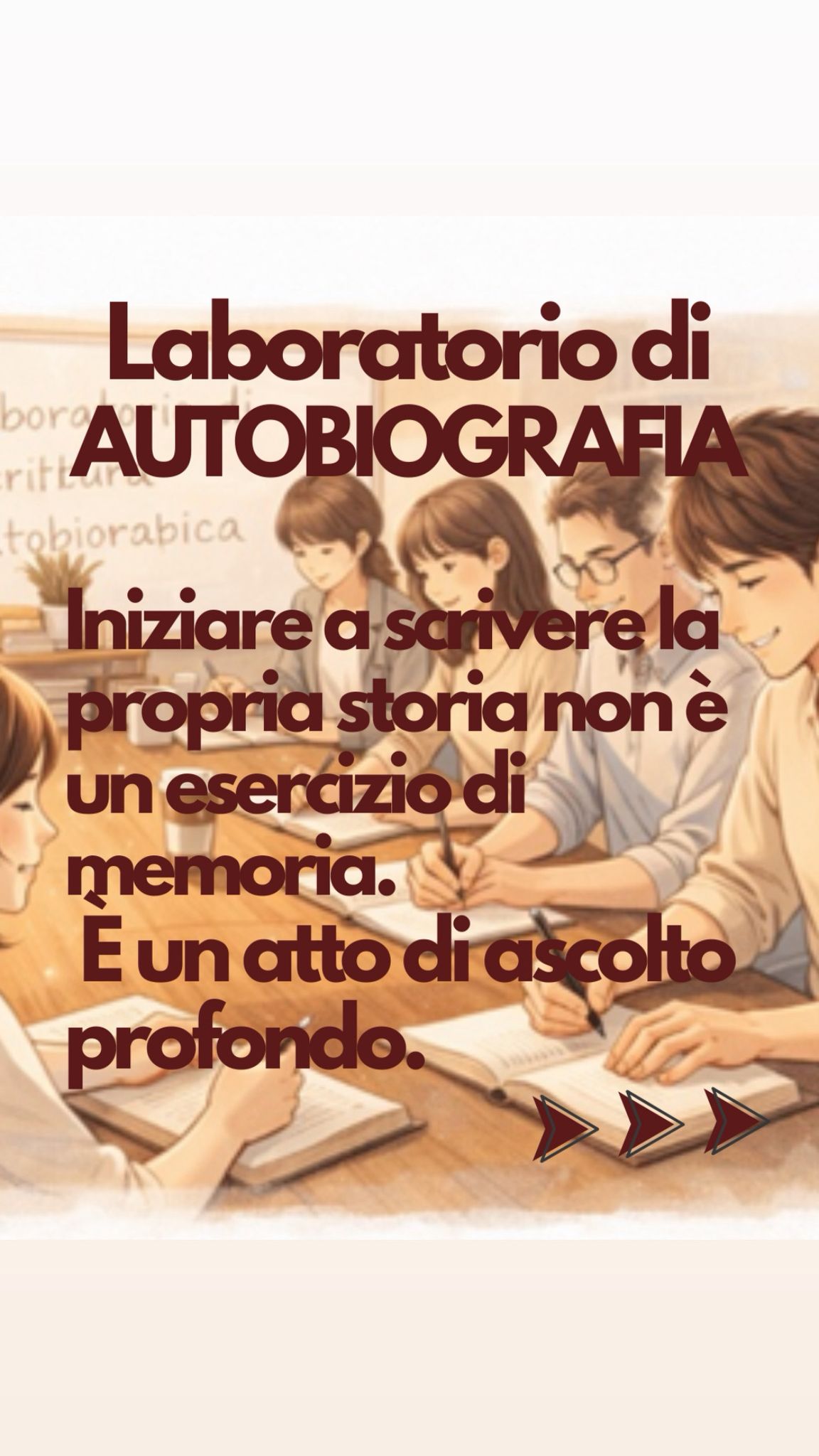 L'AUTOBIOGRAFIA: Laboratorio in presenza sulla Scrittura del Sé - CASA DELLA MUSICA, Via Genova, 26 a San Pietro in Casale (BO), San Pietro in Casale (BO) - L’AUTOBIOGRAFIA LABORATORIO DI SCRITTURA 
Scrivere la propria storia non è solo un esercizio di memoria.È un atto di ascolto profondo. Un modo per dar...