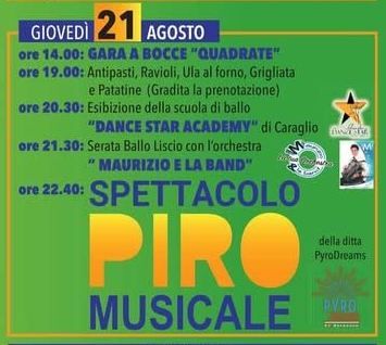 FUOCHI D'ARTIFICIO ALLA VALLERA - Via Vallera Sottana, 82, Caraglio (CN) - Giovedì 21 agosto Vallera si illumina di colori, musica e divertimento con un programma ricco di eventi per tutte le età.Un’occasione speciale per viv...