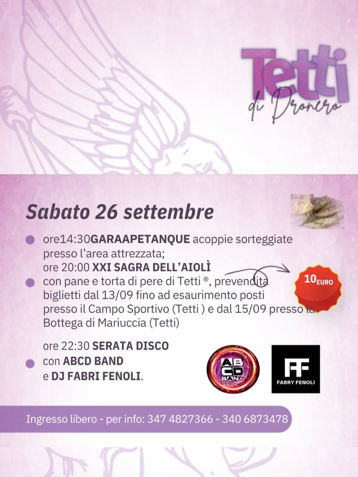 Festa Patronale di San Michele Arcangelo - Tetti di Dronero, Dronero (CN) - 🎉 Festa Patronale di San Michele Arcangelo a Tetti di Dronero
📅 Dal 25 al 28 settembre
Quattro giornate all'insegna della tradizione, del buon cibo...