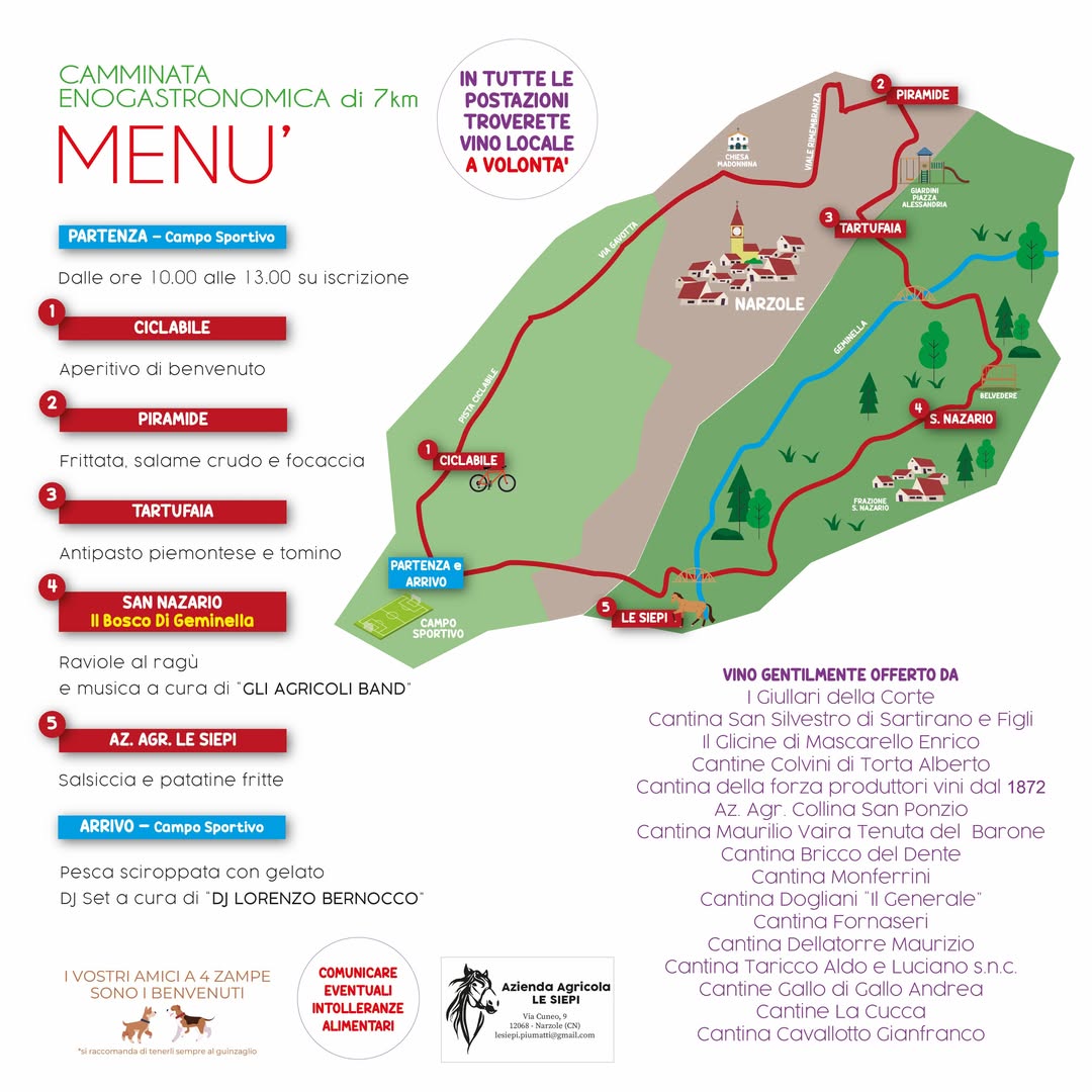 La GhiottoLanga - Città e dintorni, Narzole (CN) - Domenica 21 giugno 2026ISCRIZIONI APERTE FINO AD ESAURIMENTO POSTINuovo percorso di 7km Per info non esitate a contattarci 💚Si consigliano scarpe e a...