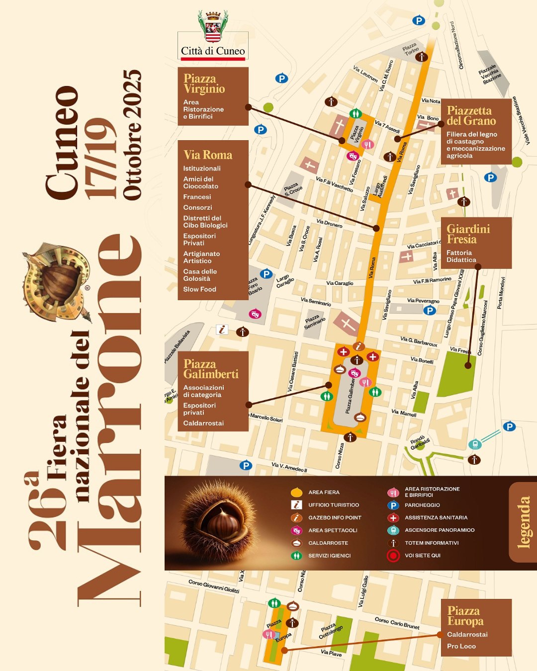 26a Fiera Nazionale del Marrone - Centro città, Cuneo (CN) - 🍂 26ª edizione – dal 17 al 19 ottobre 2025La Fiera Nazionale del Marrone torna a Cuneo! 🎉Giunta alla sua 26ª edizione, si conferma come uno degli ap...