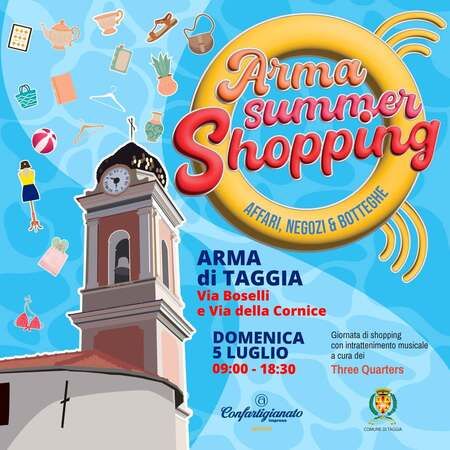 Arma Summer Shopping - Via Boselli e Via della Cornice, Taggia (IM) - ☀️ Arma Summer Shopping accende il centro di Arma di Taggia!
Domenica 5 luglio, dalle 9.00 alle 18.30, Via Boselli e Via della Cornice diventano il c...