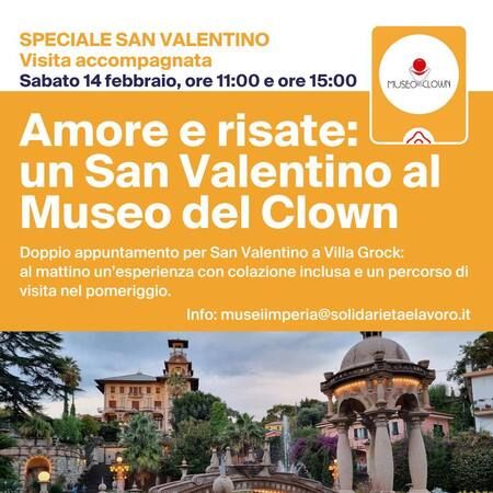 San Valentino al Museo del Clown - Villa Grock, Imperia (IM) - Sabato 14 febbraio Villa Grock ospiterà un doppio appuntamento speciale per San Valentino, con un’esperienza al mattino e un percorso di visita nel po...