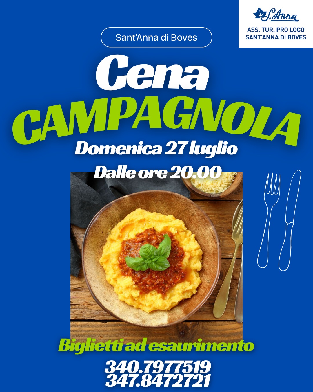 Festa Sant’Anna di Boves - Day 3 - Via Funga, 1, Boves (CN) - Torna come ogni anno l'appuntamento fisso della festa di Sant'Anna di Boves (CN)! 🎉🤩💙
Alla Domenica arriva l'ennesima novità di quest'anno ovvero "...