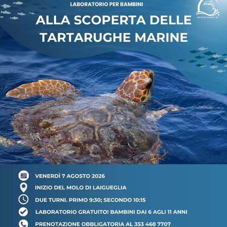 Laboratorio sulle tartarughe marine - Centro citta', Laigueglia (SV) - 🐢 Diventa un piccolo biologo marino per un giorno con un laboratorio speciale dedicato alle tartarughe marine: tra curiosità, gioco e una vera simula...