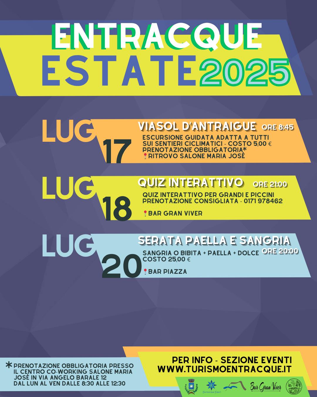 Entracque Estate 2025 - Centro città, Entracque (CN) - ☀️ 𝗘𝗻𝘁𝗿𝗮𝗰𝗾𝘂𝗲 – 𝗘𝘀𝘁𝗮𝘁𝗲 𝟮𝟬𝟮𝟱𝘓𝘢 𝘵𝘶𝘢 𝘢𝘨𝘦𝘯𝘥𝘢 𝘴𝘦𝘵𝘵𝘪𝘮𝘢𝘯𝘢𝘭𝘦 𝘥𝘦𝘨𝘭𝘪 𝘦𝘷𝘦𝘯𝘵𝘪 🗓️Entriamo nel vivo dell'estate con i nostri imperdibili eventi!Ecco gli appuntamenti...