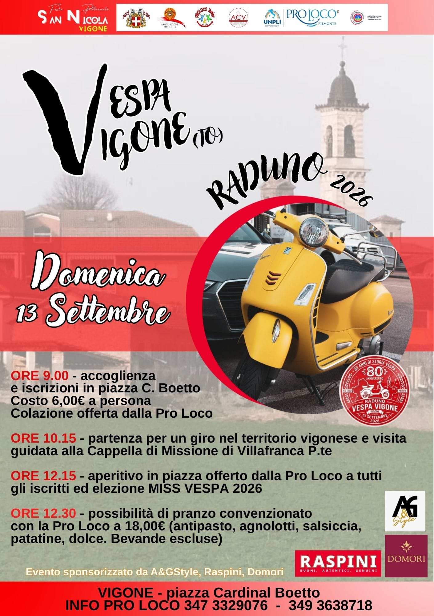 5° raduno vespe Vigone - Piazza cardinal boetto, Vigone (TO) - 