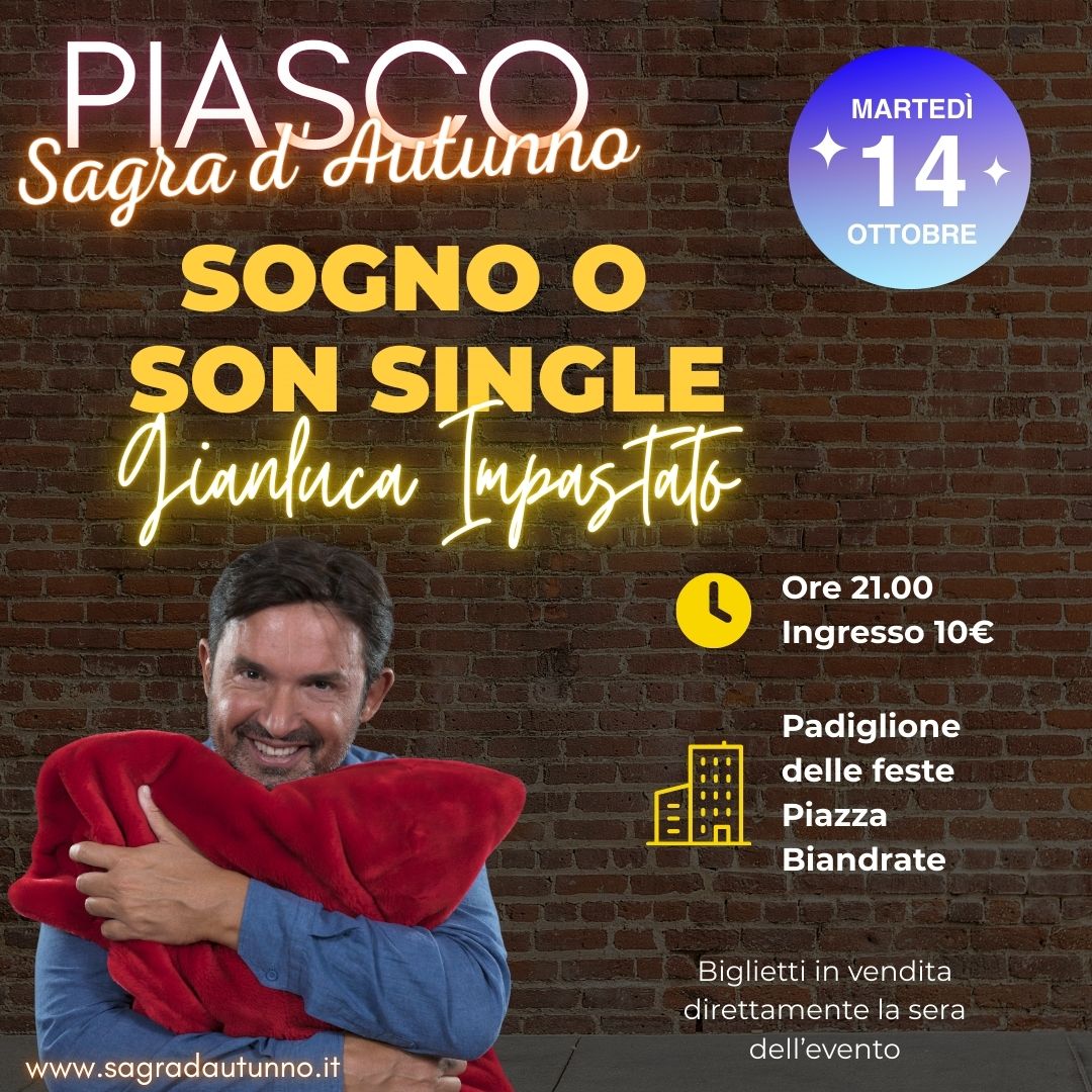 36^ Sagra d'Autunno - P.zza Biandrate e Vie del paese, Piasco (CN) - Dal 10 al 14 ottobre 2025: cinque giorni di musica, spettacoli, buon cibo e tradizione
Piasco si prepara ad accogliere la 36ª edizione della Sagra d’A...