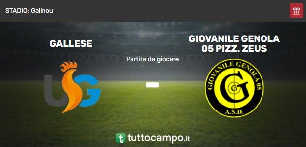 US Gallese vs Giovanile Genola 05 Pizz. Zeus - San pietro del Gallo, Cuneo (CN) - Gallese vs Giovanile Genola 05 Pizz. Zeus – 3ª Giornata Amatori ACSI Calcio a 7 Cuneo Eccellenza Girone B
Giovedì 9 ottobre, alle ore 21:00, si accend...