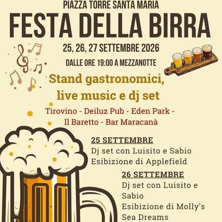 FESTA DELLA BIRRA - Piazza Torre Santa Maria, San Bartolomeo al Mare (IM) - 🍻 FESTA DELLA BIRRA 🍻
In arrivo tre serate con stand gastronomici, musica dal vivo e dj set 🎶
🗓 25, 26, 27 settembre, Piazza Torre Santa Maria, S...