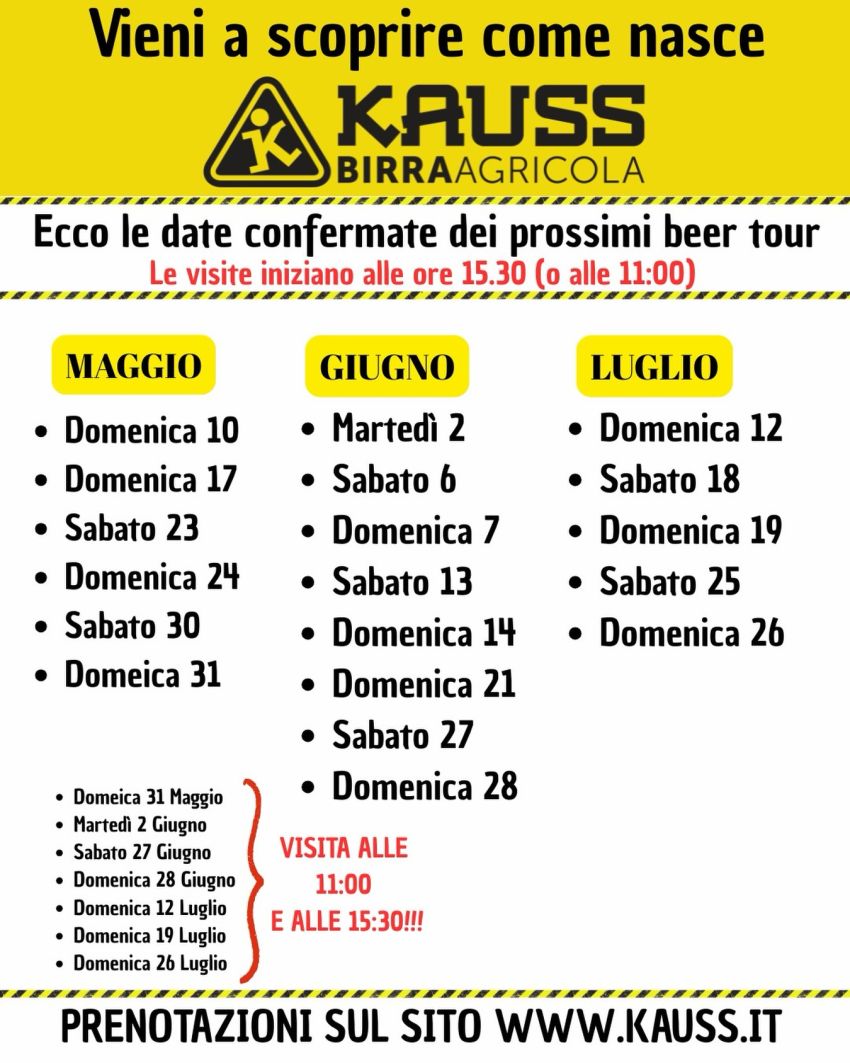 Beer Tour presso Birrificio Agricolo KAUSS - Via Costigliole Saluzzo, 2/a (Birrificio KAUSS), Piasco (CN) - 🍺 2026 si beve… direttamente alla fonte 🍺Le nuove date dei Beer Tour firmati @birra_kauss sono ufficiali!Tra campi d’orzo, profumo di luppolo e pint...