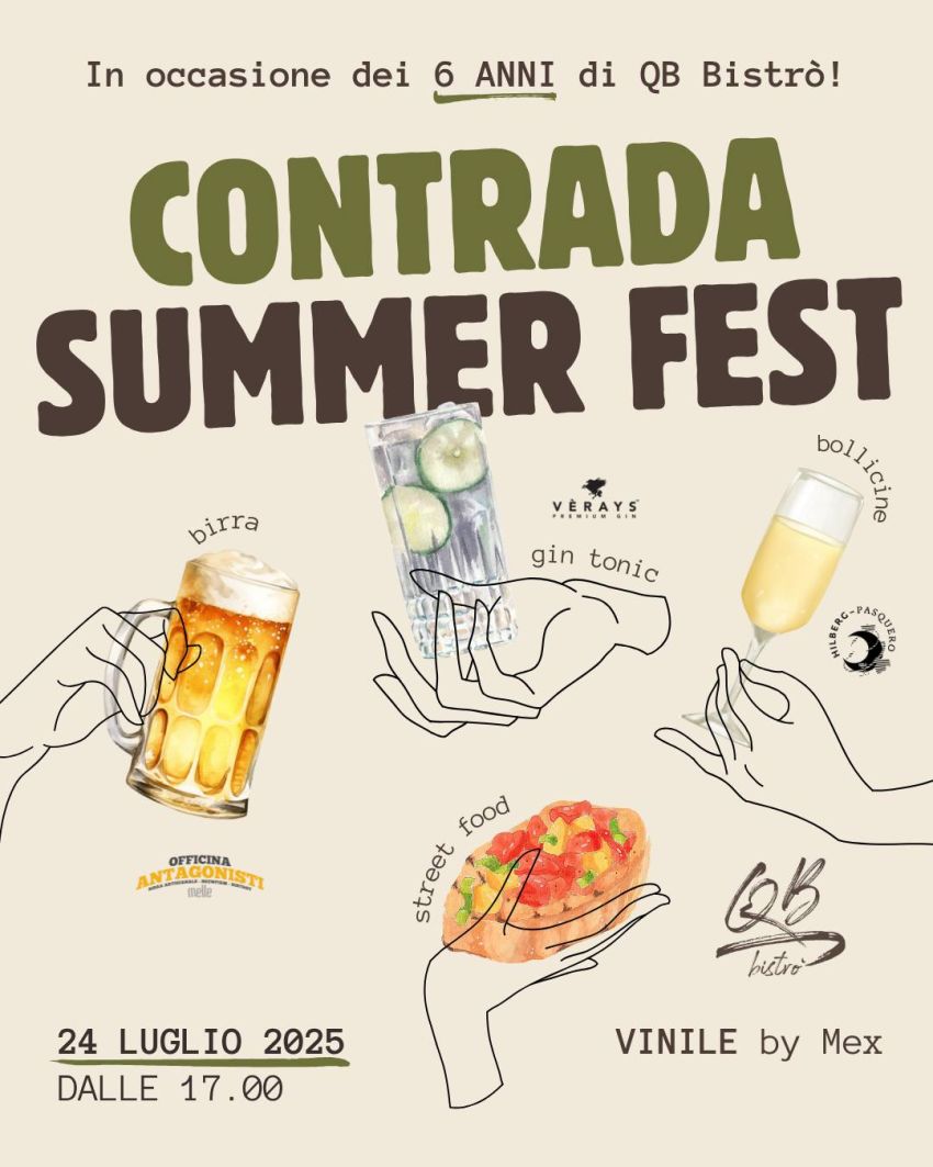 Contrada Summer Fest - Contrada Mondovì 18, Cuneo 12100, Cuneo (CN) - ✨Contrada Summer Fest!✨Il 24 luglio festeggiamo 6 anni, e lo facciamo all’aperto, come si deve!Dalle 17:00 vi aspettiamo in Contrada Mondovì per una...
