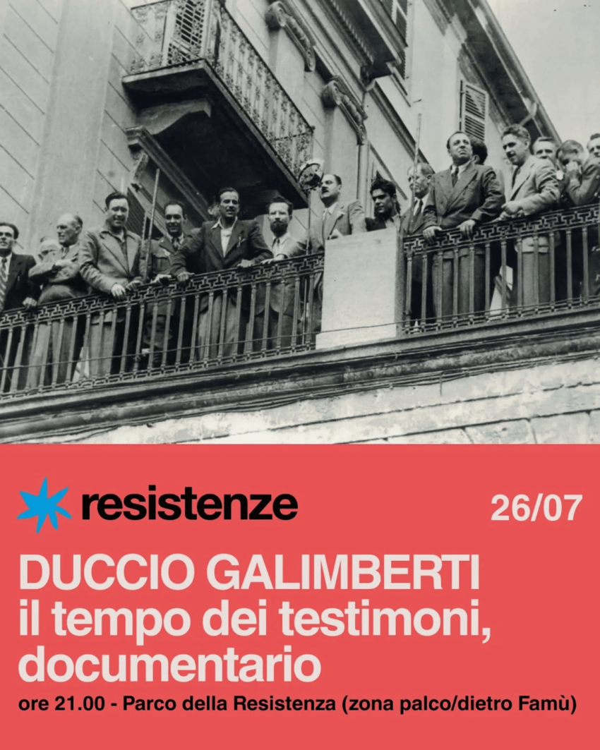 Resistenze – ricordare Duccio Galimberti - Parco della Resistenza, Cuneo (CN) - Resistenze torna sotto le stelle per una serata speciale interamente dedicata a Duccio Galimberti, per ricordare il celebre discorso che pronunciò il...