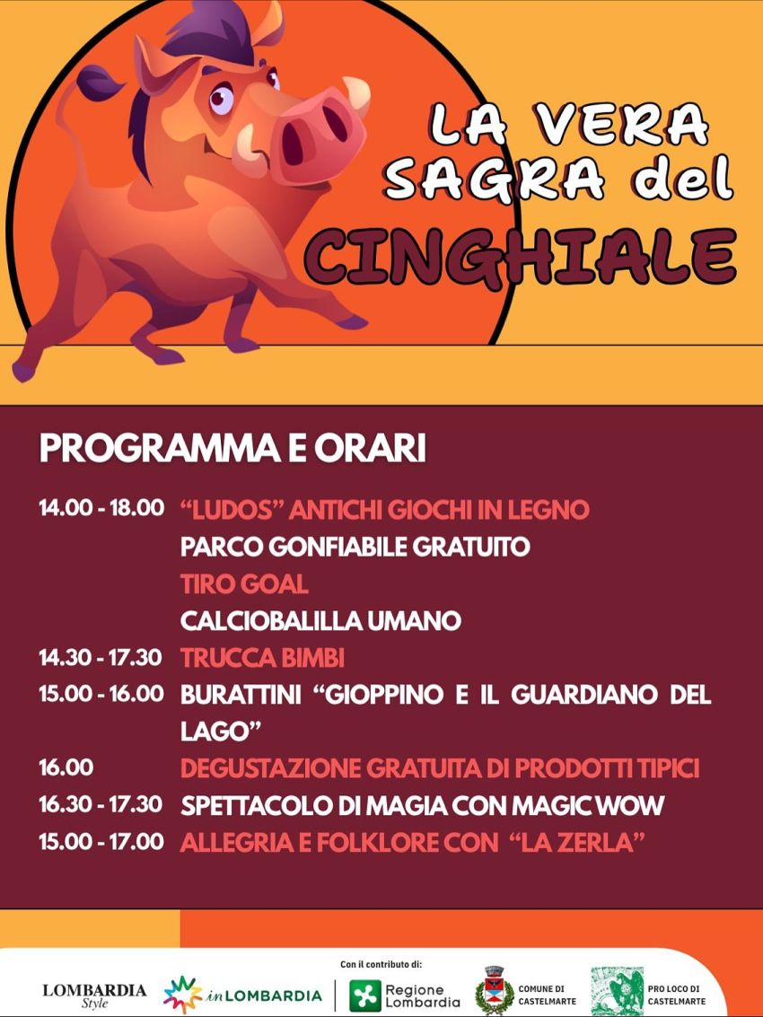 Sagra del Cinghiale - Centro, Castelmarte (CO) - 🐗 Sagra del Cinghiale a Castelmarte – Sabato 8 Novembre 2025 🐗
Un appuntamento imperdibile per tutti gli amanti delle sagre tradizionali e dei sapor...