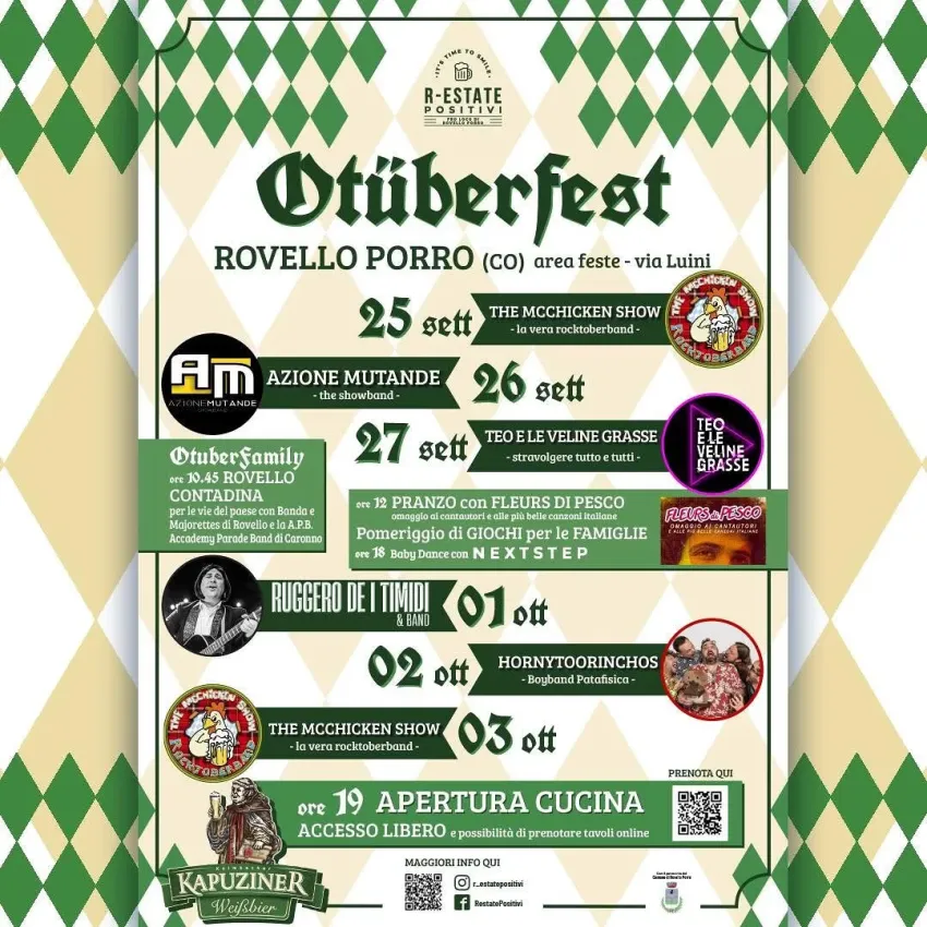 Otüberfest - Via Bernardino Luini, Rovello Porro (CO) - Torna a Rovello Porro (CO) l'appuntamento con l'Otüberfest, la festa della birra in salsa bavarese che unisce lo stile della classica Oktoberfest alla...
