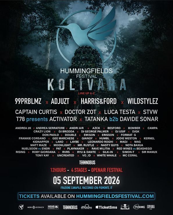 HUMMINGFIELDS FESTIVAL - Racconigi, Racconigi (CN) - Sabato 5 settembre a partire dalle ore 14.00 e per 12 ore consecutive, presso Frazione Canapile nel comune di Racconigi, si svolge la seconda edizione...
