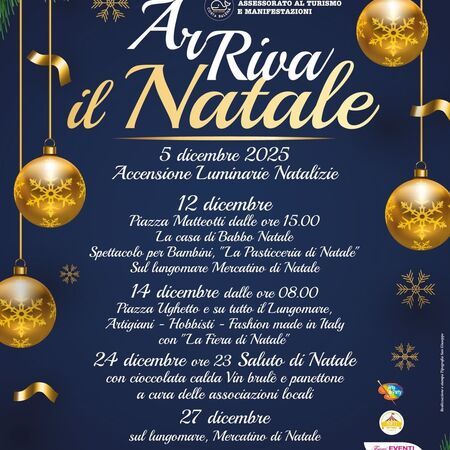 Saluto di Natale - Centro citta', Riva Ligure (IM) - ArRiva il Natale
12 dicembre  
Piazza Matteotti dalle ore 15.00  
La casa di Babbo Natale  
Spettacolo per Bambini, La Pasticceria di Natale  
Su...
