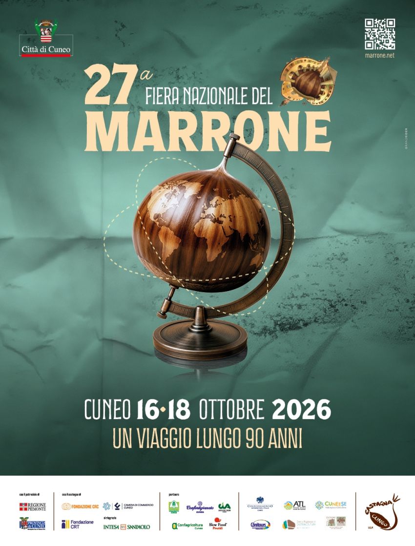 Fiera nazionale del Marrone 2026 - via Roma, piazza Galimberti, piazza Europa, Cuneo (CN) - Un viaggio lungo 90 anni Guardare al futuro senza mai dimenticare le proprie radici: questo sarà lo spirito della 27° edizione della Fiera Nazionale d...