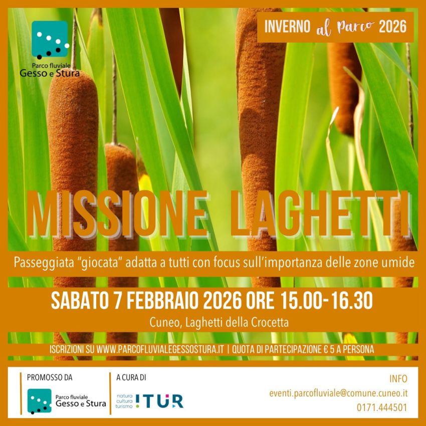 MISSIONE LAGHETTI - Viale Federico Mistral, 85 (Cascina Costantino), Cuneo (CN) - ❄INVERNO AL PARCO | 🐸Giornata mondiale delle zone umide🐸Sabato 7 febbraio | ore 15.00-16.30🐸MISSIONE LAGHETTI🐸Cuneo, Laghetti della Crocetta, ritr...