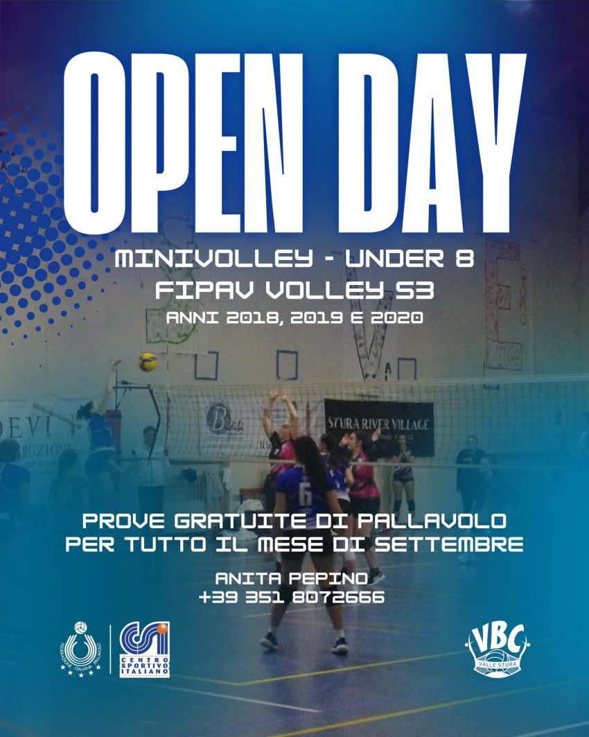 V.B.C. Valle Stura - Open Day Minivolley - Via Paschero 7, Demonte, Cuneo, 12014, Italia, Demonte (CN) - OPEN DAY – Minivolley Under 8 Giochi, sorrisi e primi passi nel mondo della pallavolo! Un’esperienza divertente e formativa per i più piccoli. Quando...