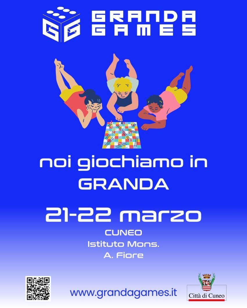NOI GIOCHIAMO IN GRANDA - GRANDA GAMES - Istituto Mons. A. Fiore, Cuneo (CN) - Il più grande evento ludico della provincia torna! Questa volta a Cuneo!🗓 21–22 marzo📍 Cuneo – Istituto Mons. A. Fiore⏰ Sabato 10:00–24:00⏰ Domenic...