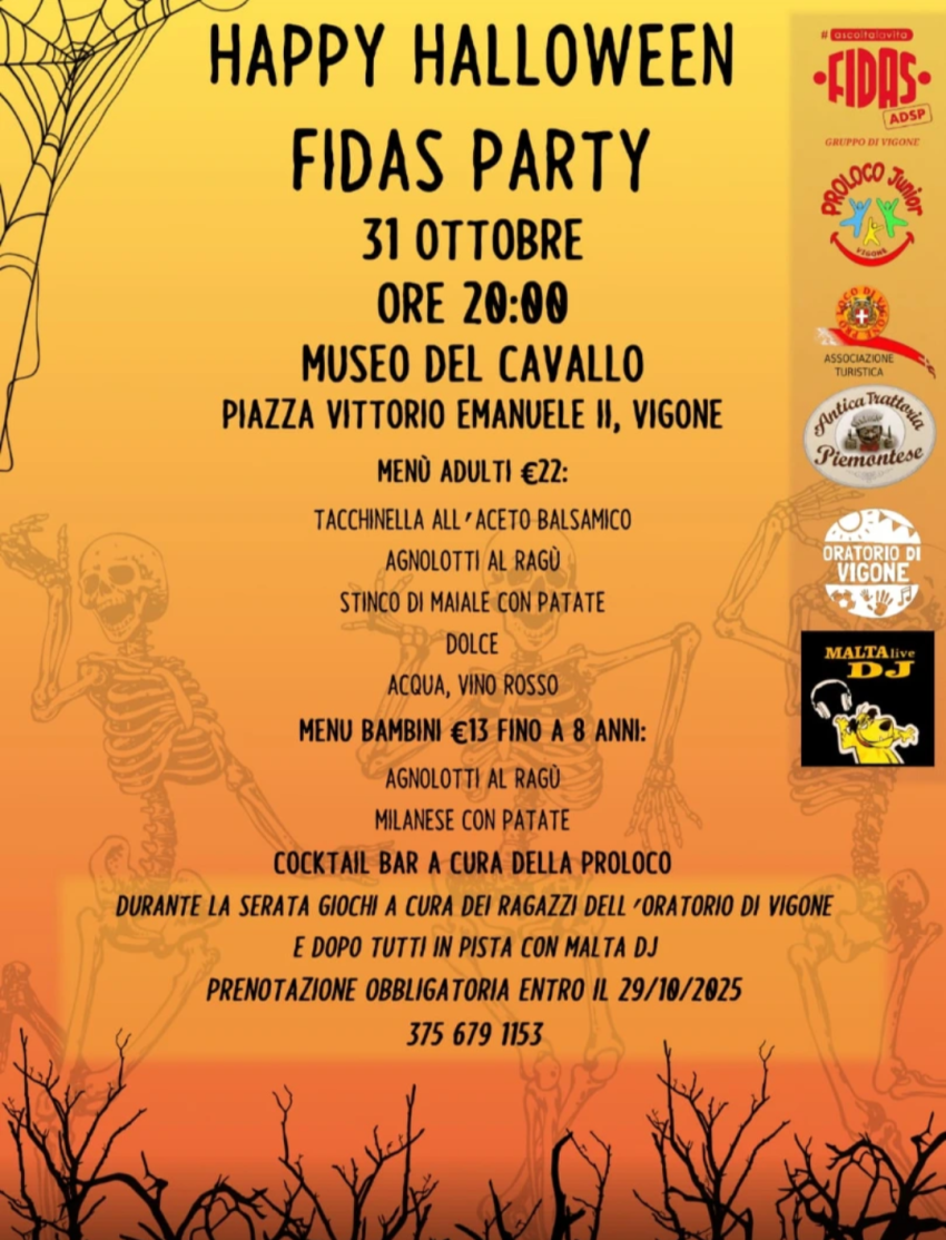Fidas Halloween Party - Piazza Vittorio Emanuele , Vigone (TO) -  
 