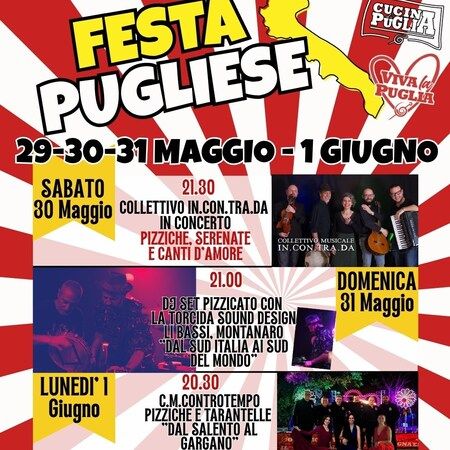 FESTA PUGLIESE - Molo Marinai d'Italia Lungomare Matteotti, Borghetto Santo Spirito (SV) - ☀️BORGHETTO SANTO SPIRITO (SV) – FESTA PUGLIESE | VIVA LA PUGLIA
📆Dal 29 Maggio al 1 Giugno 2026
📍 Molo Marinai d'Italia (Lungomare Matteotti)
🕟...
