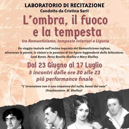 Laboratorio teatrale-Performance finale - Piazza Pagliari 4, Imperia (IM) - Il laboratorio nasce dall'incontro tra recitazione, poesia e immaginario gotico, prendendo ispirazione dal loro intenso soggiorno in Liguria, terra di...