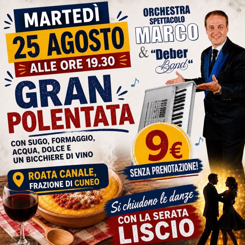 San Gioacchino  - Via monea oltregesso , Cuneo (CN) - 🌽✨ Il gran finale è servito! ✨🌽
📅 Martedì 25 Agosto ti aspettiamo per una serata all’insegna del gusto e del divertimento!
🕢 Dalle ore 19.30🍽️ G...