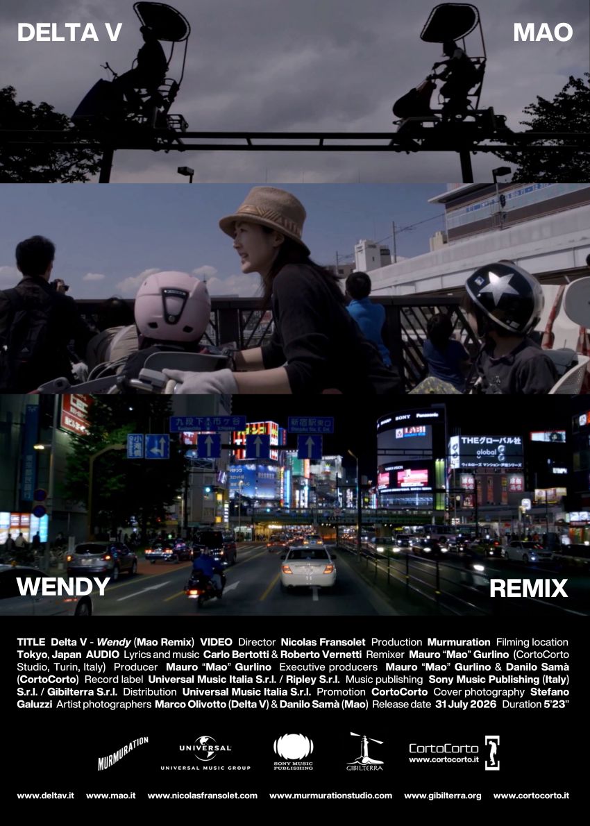 Il videoclip di “Wendy”, remix firmato da Mao per i Delta V, al Cinema Esedra di Torino - Cinema Esedra (via Pietro Bagetti 30, Torino), Torino (TO) - 𝗜𝗹 𝘃𝗶𝗱𝗲𝗼𝗰𝗹𝗶𝗽 𝗱𝗶 “𝗪𝗲𝗻𝗱𝘆”, 𝗿𝗲𝗺𝗶𝘅 𝗳𝗶𝗿𝗺𝗮𝘁𝗼 𝗱𝗮 𝗠𝗮𝗼 𝗽𝗲𝗿 𝗶 𝗗𝗲𝗹𝘁𝗮 𝗩, 𝗮𝗹 𝗖𝗶𝗻𝗲𝗺𝗮 𝗘𝘀𝗲𝗱𝗿𝗮 𝗱𝗶 𝗧𝗼𝗿𝗶𝗻𝗼
Sabato 26 settembre 2026 alle ore 16:30, il videoclip diretto...