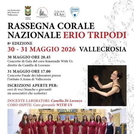 Rassegna Corale Nazionale “Erio Tripodi” - Centro citta', Vallecrosia (IM) - 🎶 La musica corale torna a Vallecrosia! 🎶
Segna in agenda: 30 e 31 Maggio 2026. 🗓️
Ottava edizione della Rassegna Corale Nazionale “Erio Tripodi”...