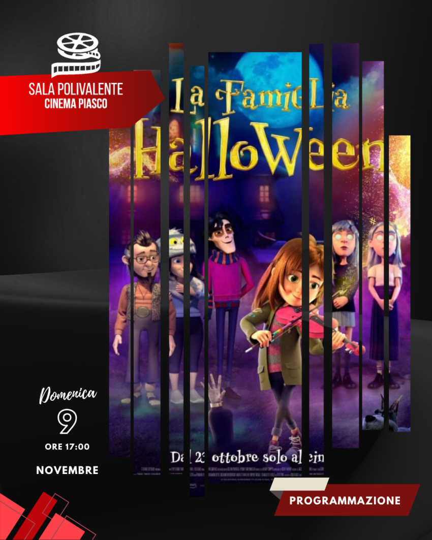 La Famiglia Halloween - Sala Polivalente Dott. Serra -  via Umberto I n. 145, Piasco (CN) - 🎬 𝗟𝗮 𝗙𝗮𝗺𝗶𝗴𝗹𝗶𝗮 𝗛𝗮𝗹𝗹𝗼𝘄𝗲𝗲𝗻📅 Domenica 9 novembre 2025 – 17:00
🎟️ 𝗜𝗻𝗴𝗿𝗲𝘀𝘀𝗼6 € intero | 4 € ridotto e Over65
📖 𝗧𝗿𝗮𝗺𝗮Betty Flood, dodicenne con talento pe...