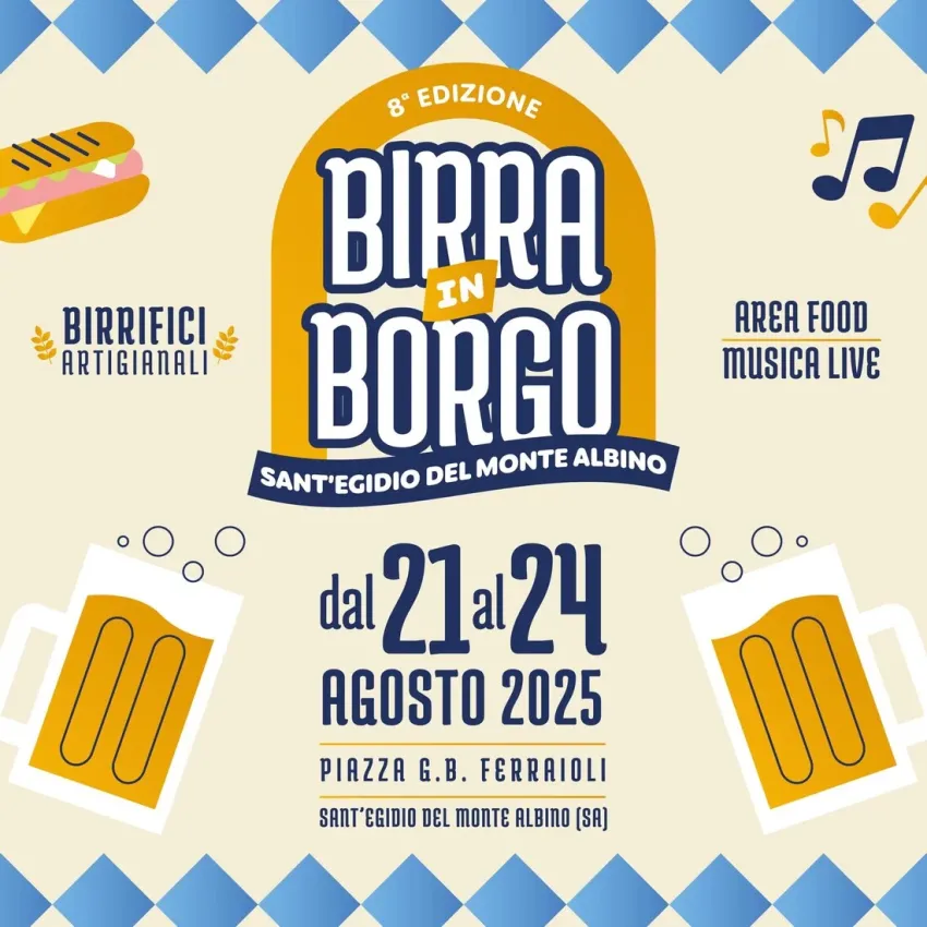 Birra in Borgo - Sant'Egidio del Monte Albino - Centro città, Sant'Egidio del Monte Albino (SA) - Birra in Borgo, evento estivo a Sant'Egidio del Monte Albino (SA) con birre artiginali di alta qualità per lo più prodotte nel territorio. Nello splen...