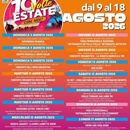 Rassegna “Circus Time” - Piazza Tiziano Chierotti, Taggia (IM) - Arma – Piazza Tiziano Chierotti – ore 21:00
Rassegna estiva “Circus Time”
“Uno spettacolo per due” con il Duo Kida, una copia di giocolieri alla ric...