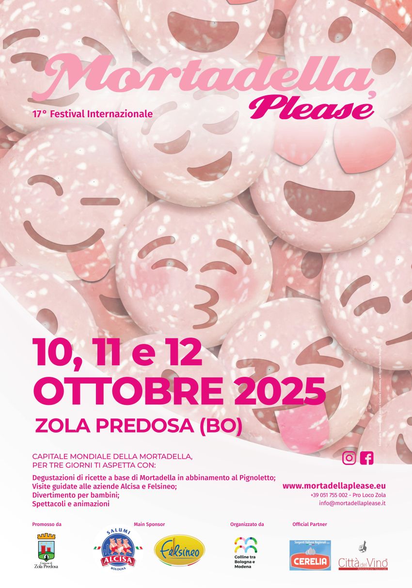 Mortadella Please - Centro, Zola Predosa (BO) - Mortadella Please 2025 a Zola Predosa (Bologna): il festival internazionale della Mortadella dal 10 al 12 ottobre
Dal 10 al 12 ottobre 2025, torna a Z...