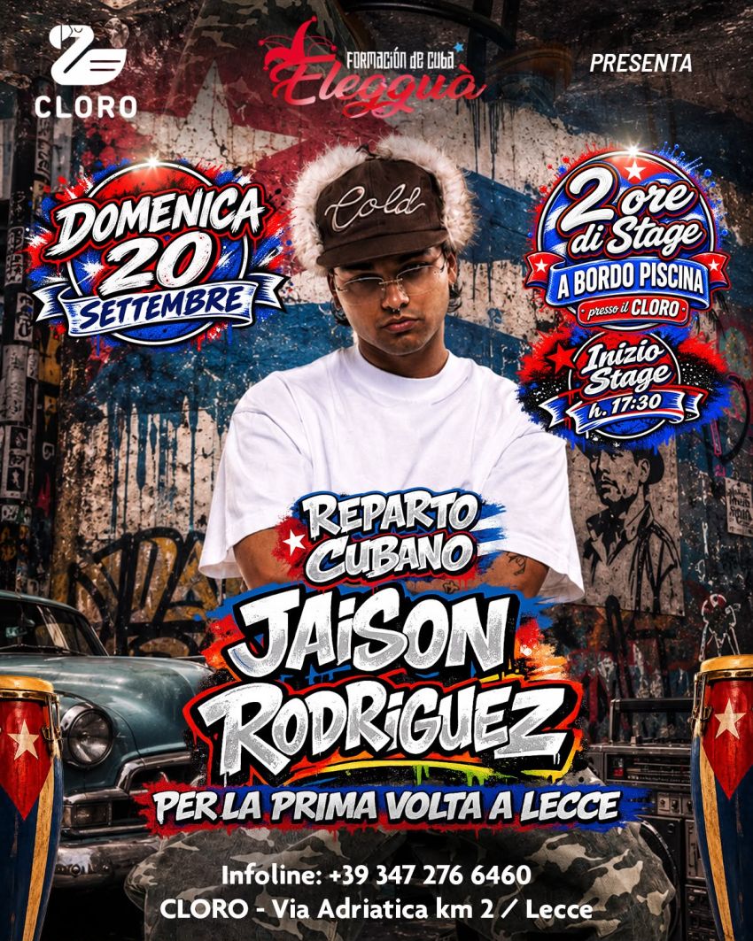 Reparto Cubano - Via Adriatica (Cloro), Lecce (LE) - SABATO 12 SETTEMBRE

SANDRO TOFFI, M. ABATI, M.
DANESE, R. LEZZI.
MALÈ IN TOWN
lo staff del Malè celebra il finale di stagione al Cloro.
la seco...