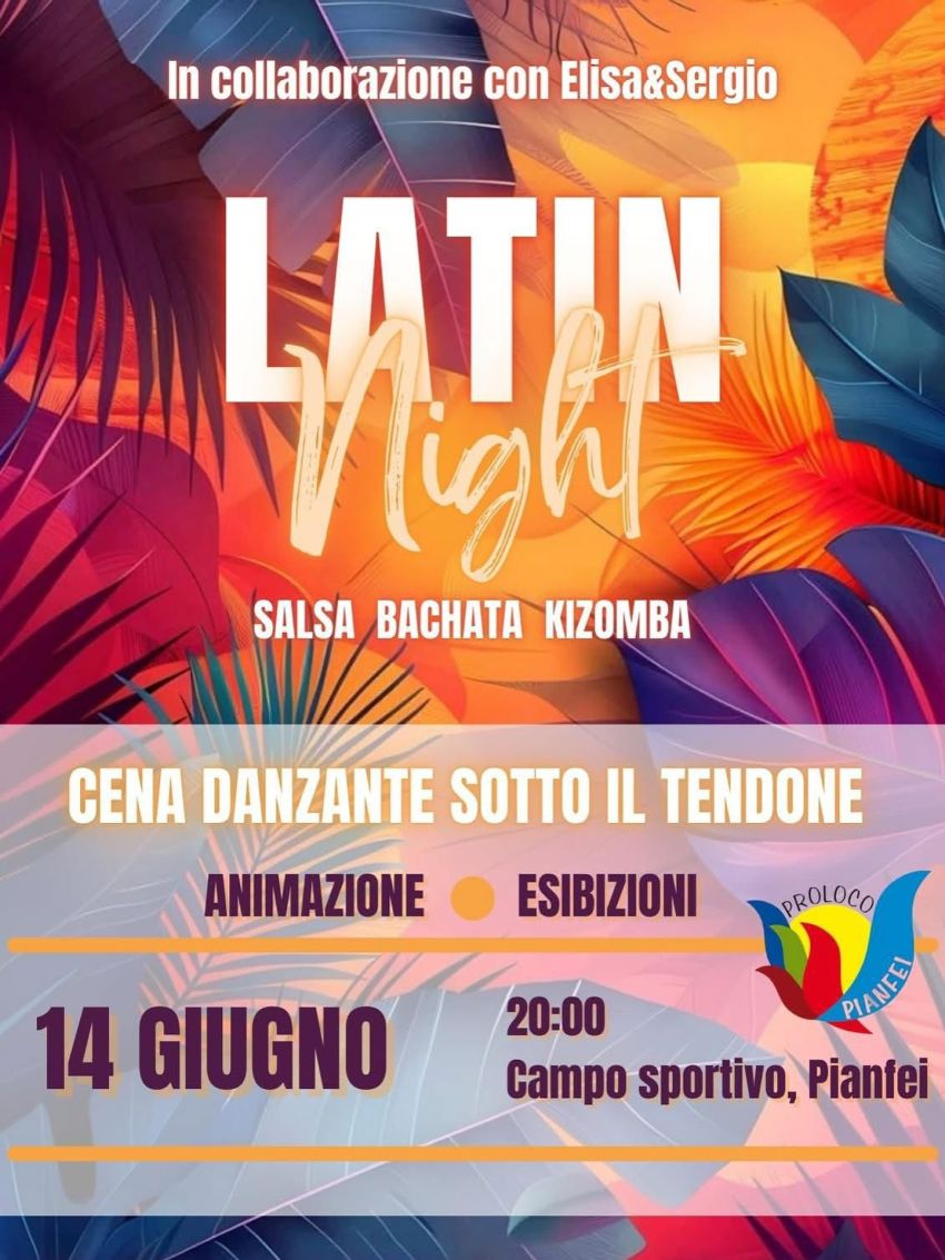  LATIN NIGHT - Campo Sportivo Via Bisalta, Pianfei (CN) - 🔥 Sabato 14 giugno – LATIN NIGHT 🔥🌴 Preparati a vivere una notte di pura passione latina!In collaborazione con @sabor_de_bachata – Elisa & Sergio,...