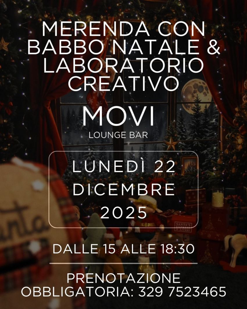 MERENDA MAGICA AL MOVI - Piazzale della Libertà, 16, Cuneo (CN) - 🎄✨ 𝗟𝗨𝗡𝗘𝗗𝗜̀ 𝟮𝟮 𝗗𝗜𝗖𝗘𝗠𝗕𝗥𝗘: 𝗠𝗘𝗥𝗘𝗡𝗗𝗔 𝗠𝗔𝗚𝗜𝗖𝗔 𝗔𝗟 𝗠𝗢𝗩𝗜! ✨🎄Un pomeriggio indimenticabile tra creatività, dolci e l'incontro più atteso dell'anno!Ecco il pr...