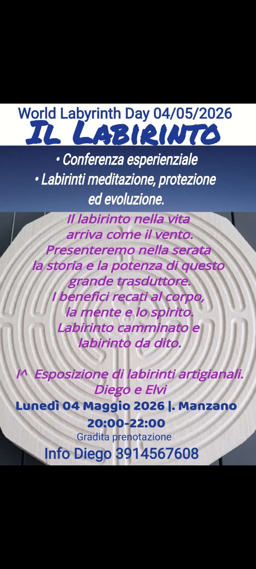 Meditazioni con labirinti  - Via della Stazione 46 , Manzano (UD) - Per chi fosse interessato a una serata DiversaMente alternativa offriamo l'occasione di provare delle meditazioni con i labirinti fatti artigianalment...