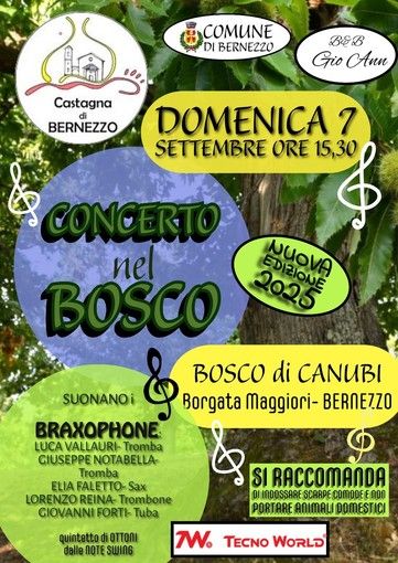 Concerto nel Bosco, quando la musica incontra l’anima verde del Piemonte - via Maggiori, Bernezzo (CN) - Appuntamento domenica 7 settembre ore 15.30 in un palcoscenico naturale tra i castagni secolari di Bernezzo, dove la tradizione musicale si fonde con...