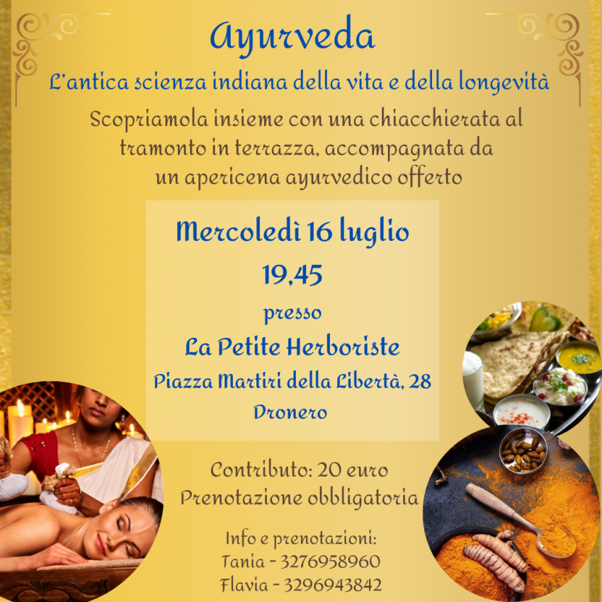 Ayurveda e Apricena in terrazza  - Piazza Martiri della libertà 28 , Dronero (CN) - 