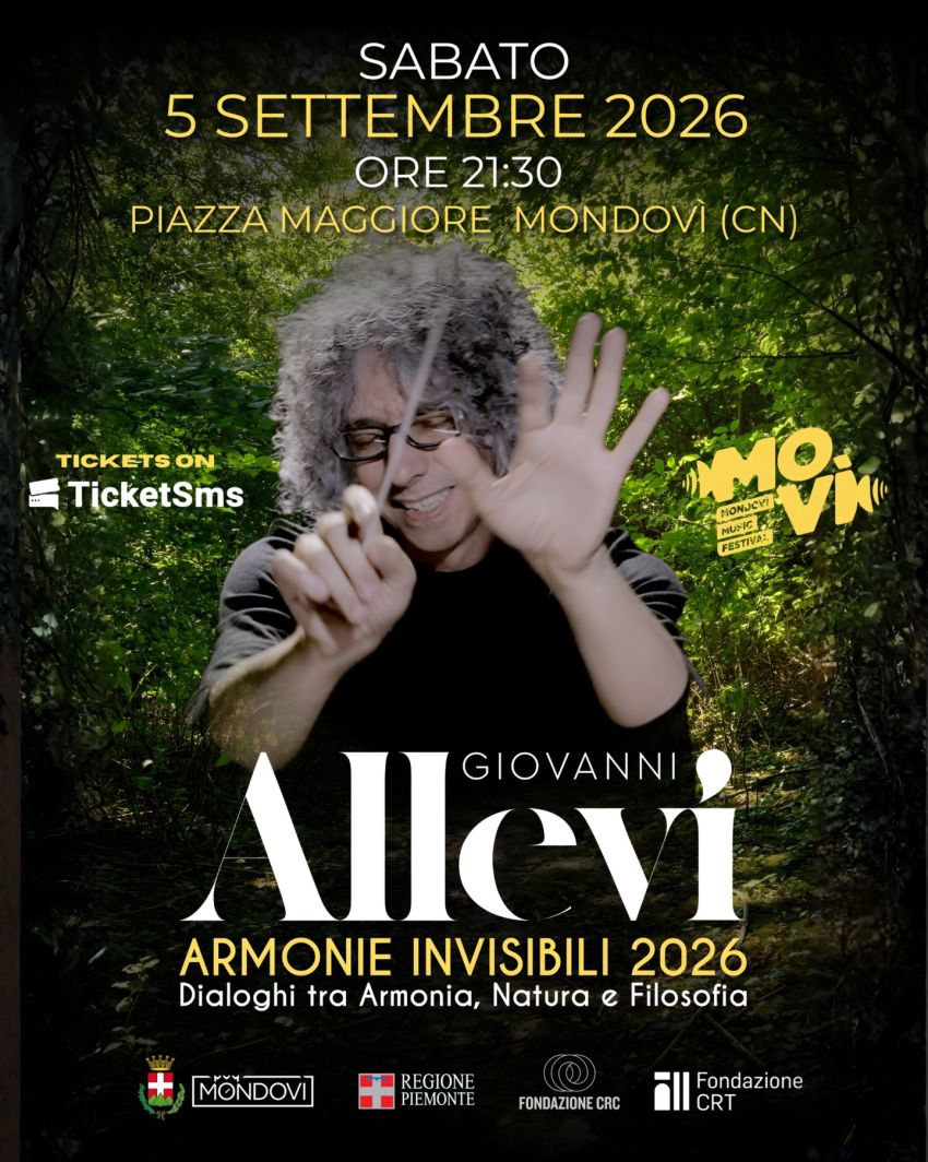 ARMONIE INVISIBILI - Piazza Maggiore - Mondovì, Mondovì (CN) - Sabato 5 settembre a Mondovì Piazza, in piazza Maggiore, in mezzo ai palazzi storici Giovanni Allevi porta il suo spettacolo Armonie invisibili. I big...