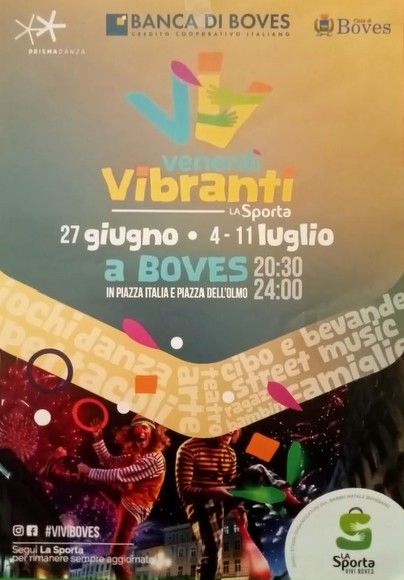 Venerdì Vibranti - Piazza Italia e Piazza dell'Olmo, Boves (CN) - 💥 𝐕𝐄𝐍𝐄𝐑𝐃Ì 𝐕𝐈𝐁𝐑𝐀𝐍𝐓𝐈 2025 💥🎪 Spettacoli🤹🏼♀️ Arte di Strada🎷 Musica🎈 Giochi per tutte le età 🍟 Street FoodDivertimento, tante risate e un sacco...