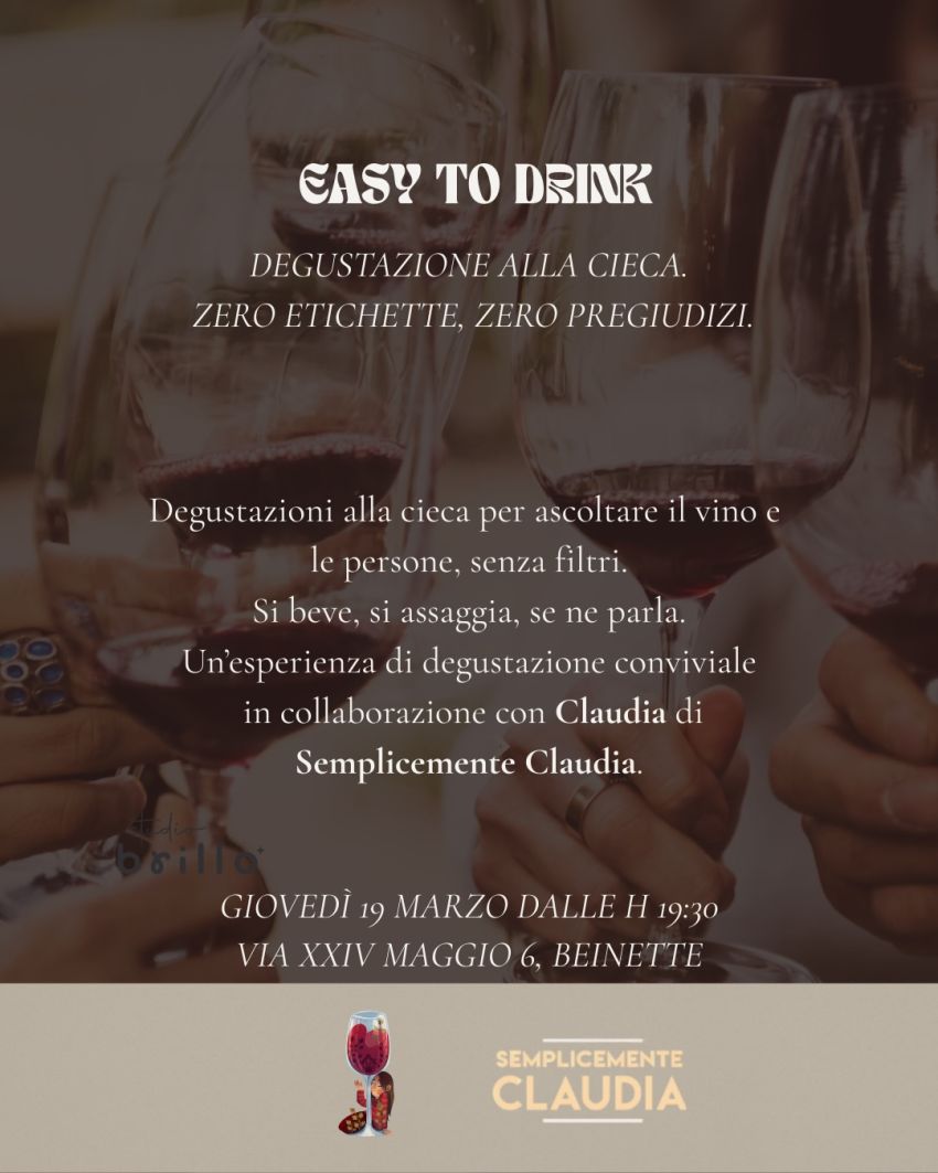 EASY TO DRINK - Corso XXIV Maggio, 6, Beinette (CN) - EVENTI DI MARZO🪄 Natura, vino, creatività e chiacchiere fatte bene.Marzo lo viviamo così.🌸19 Marzo: Easy To Drink,la degustazione alla cieca più con...